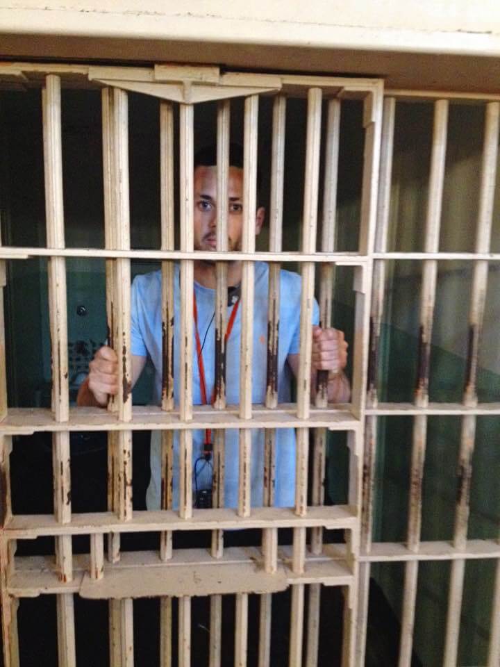 Alex in Alcatraz Prison Cell