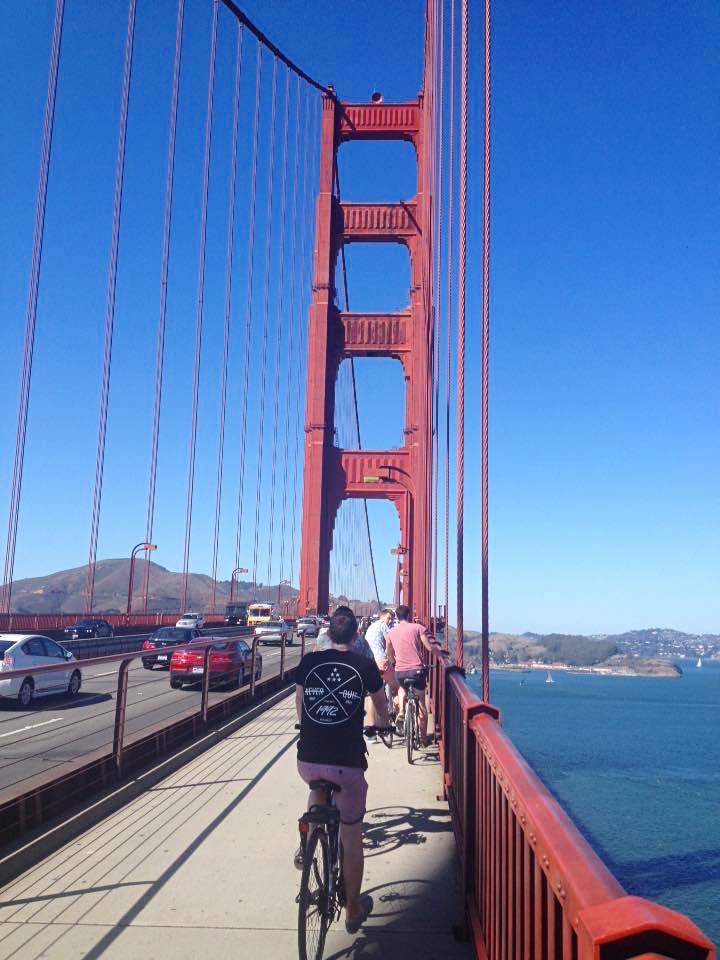 Cycling over the Golden Gate Bridge