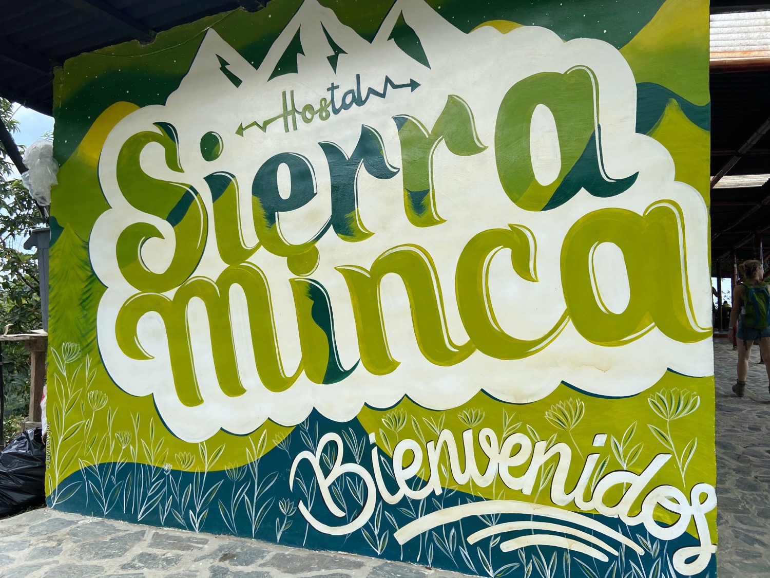 Graffiti Mural at Sierra Minca Hostel, Minca