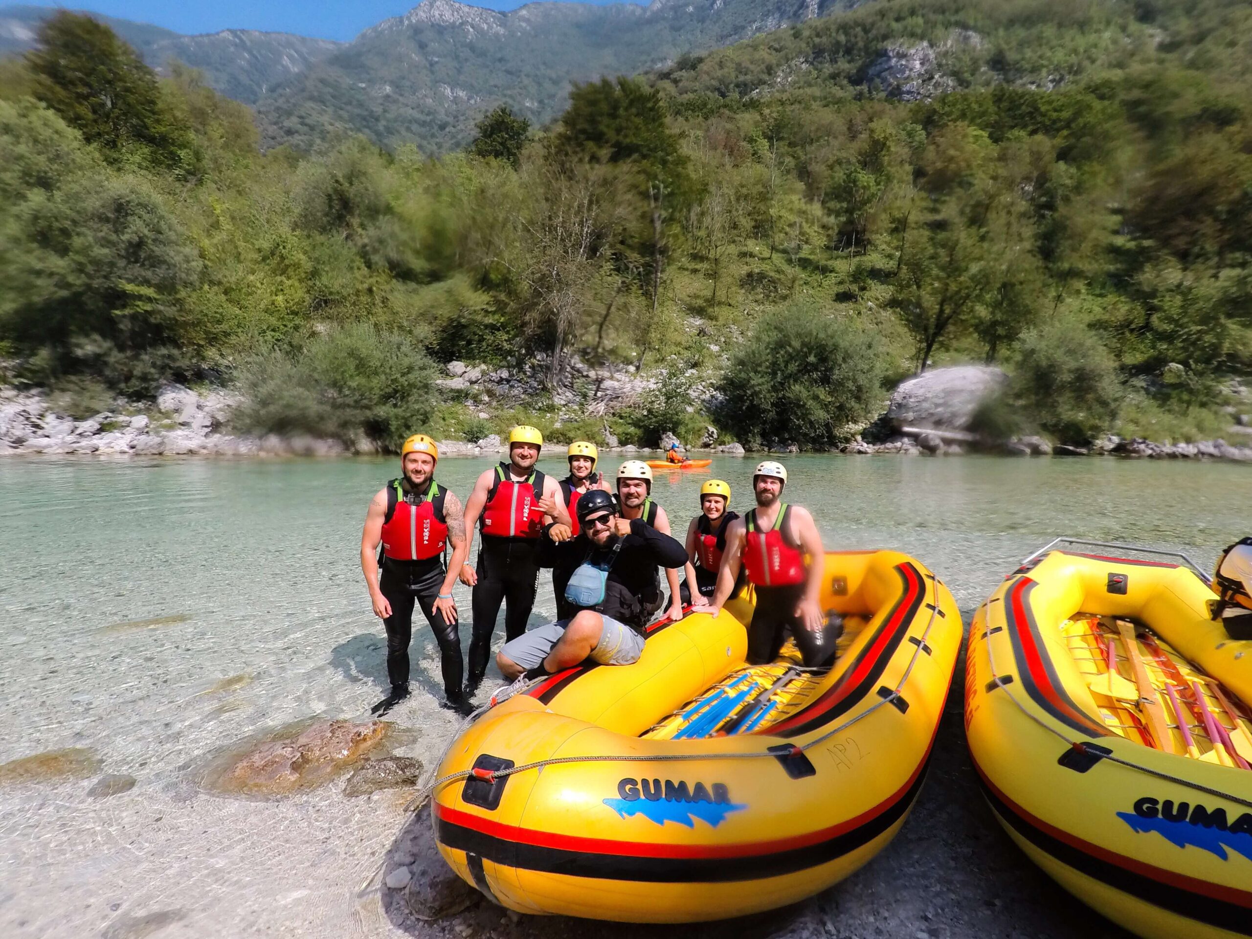 Rafting Team Photo, Soca River, Triglav National Park, Slovenia