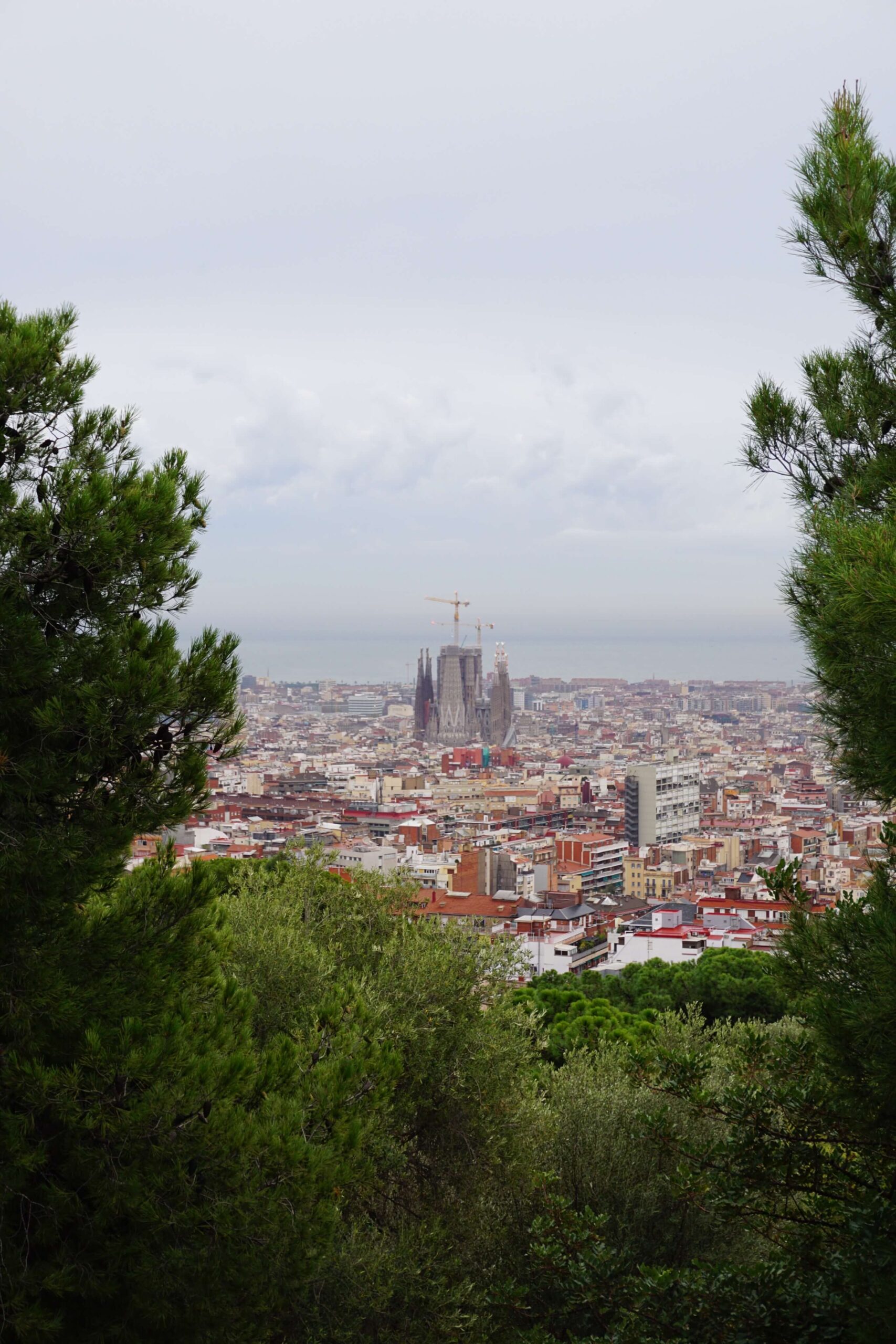 View of the Sagrada Familia from The Three Crosses Hill