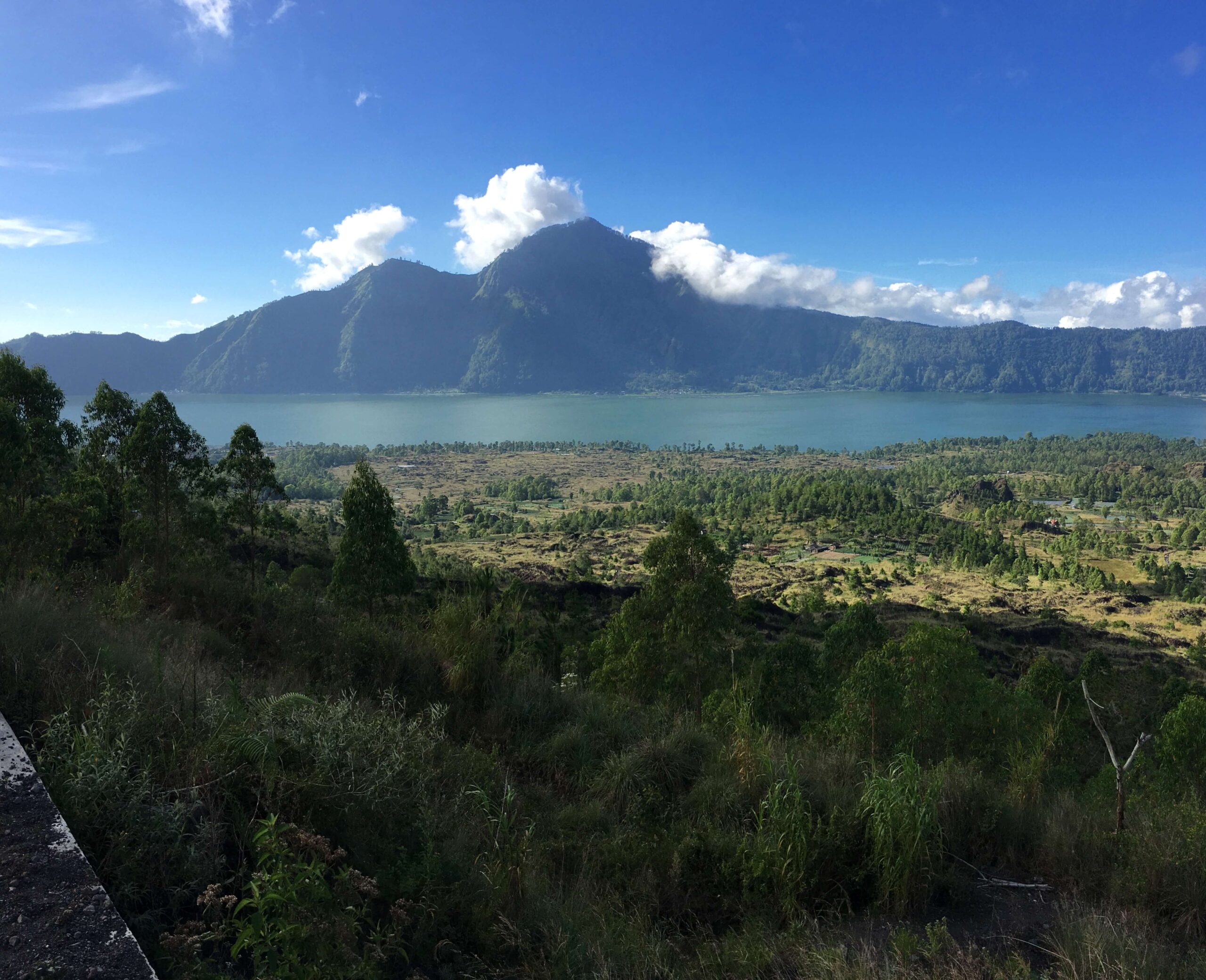 View Mount Agung from Mount Batur